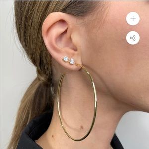 Melinda Maria Not Your Average Mom Hoops 3" Gold